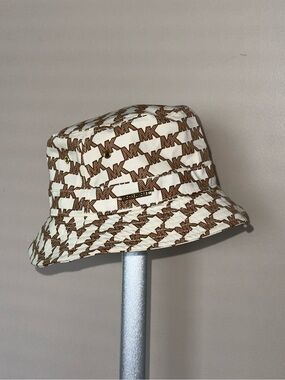 Michael Kors Monogram Bucket Hat in Beige Brown One Size